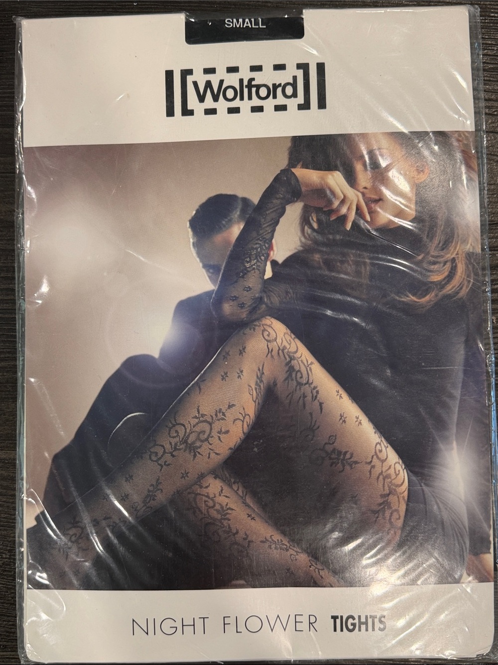 Wolford Night Flower Black Floral Sheer Tights